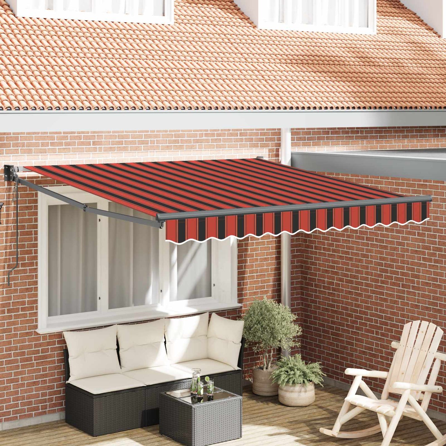 vidaXL Einziehbare Markise Orange 300 x 250 cm Stoff