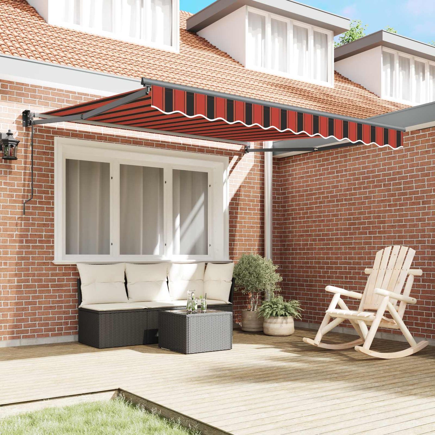 vidaXL Einziehbare Markise Orange 300 x 250 cm Stoff