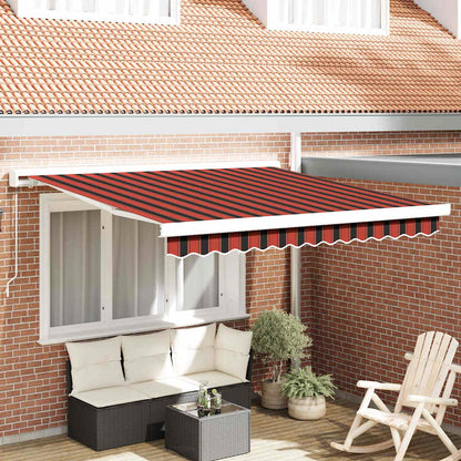 vidaXL Einziehbare Markise Rot und Schwarz 300 x 250 cm