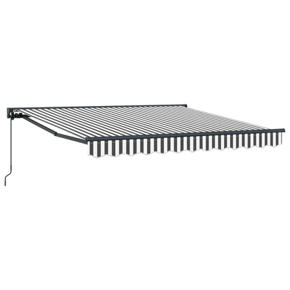 vidaXL Einziehbare Markise Anthrazit und Weiß 300 x 250 cm