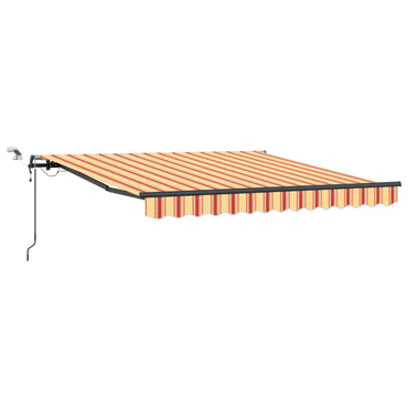 vidaXL Einziehbare Markise mit Gelb und Orange 300 x 250 cm Stoff