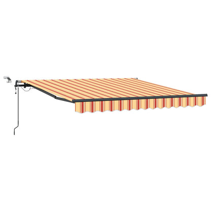 vidaXL Einziehbare Markise mit Gelb und Orange 300 x 250 cm Stoff