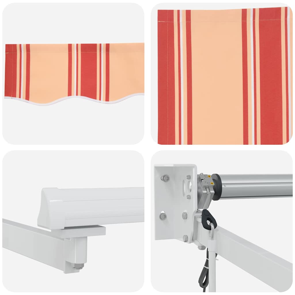 vidaXL Einziehbare Markise Gestreift Gelb und Orange 300 x 250 cm