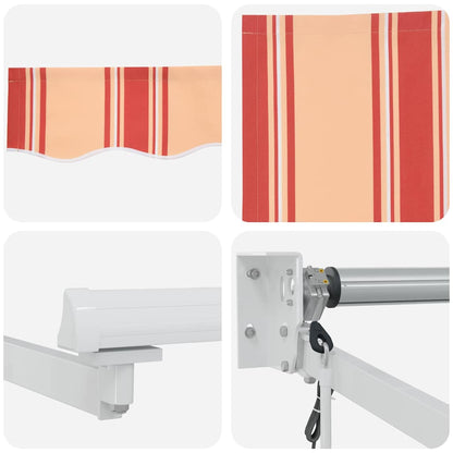 vidaXL Einziehbare Markise Gestreift Gelb und Orange 300 x 250 cm
