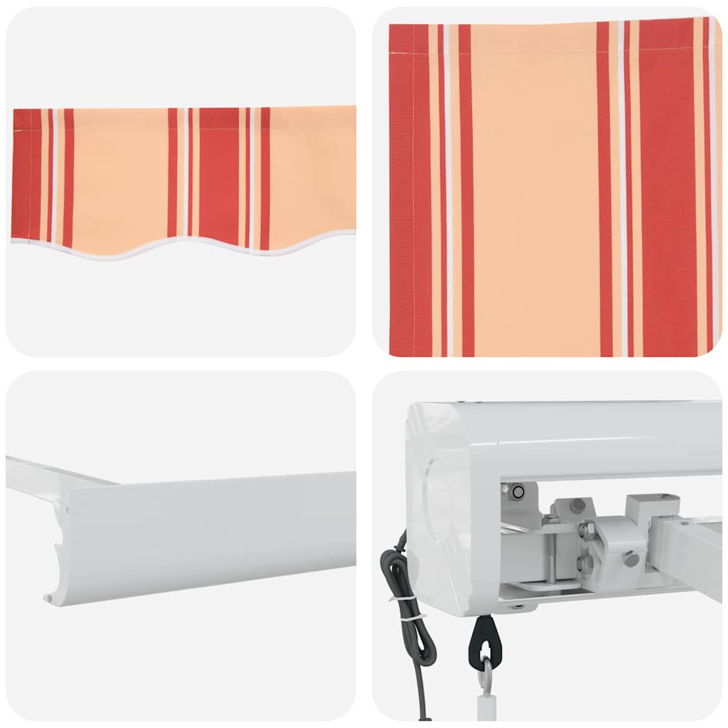 vidaXL Markise Gelb und Orange 300 x 250 cm Polyester und Aluminium