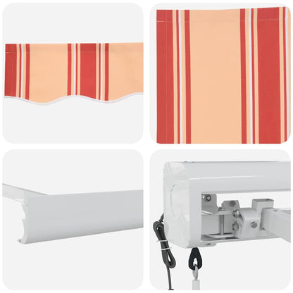 vidaXL Markise Gelb und Orange 300 x 250 cm Polyester und Aluminium