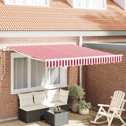 vidaXL Einziehbare Markise Rot und Weiß 300 x 250 cm