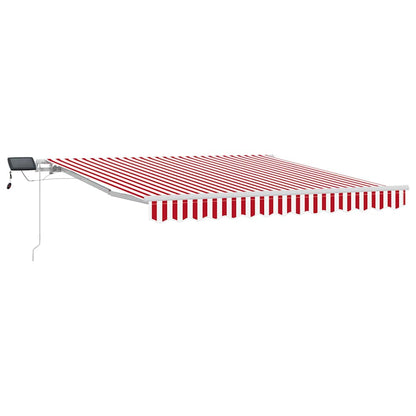 vidaXL Einziehbare Markise Rot und Weiß 300 x 250 cm Stoff und Stahl
