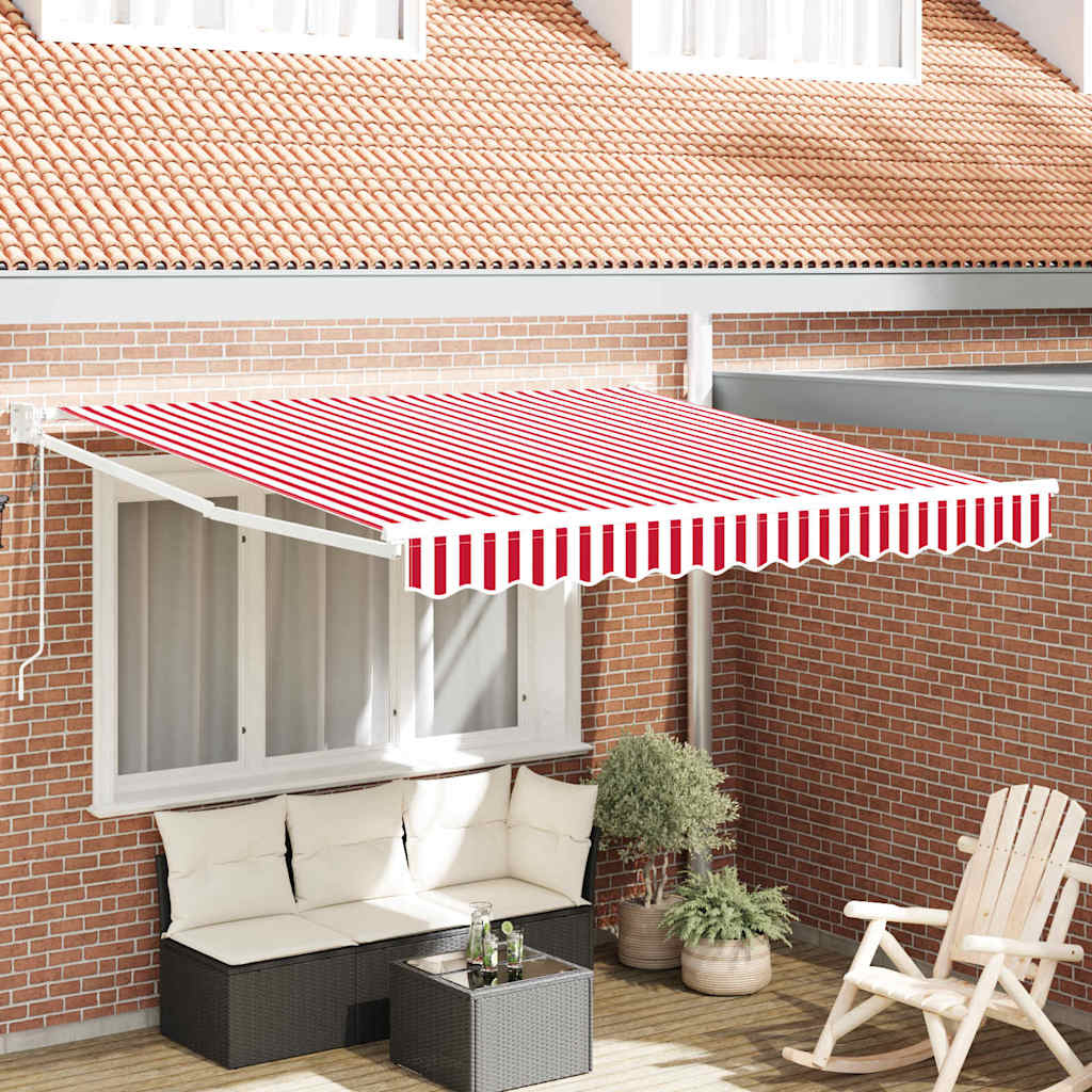 vidaXL Einziehbare Markise Rot 300 x 250 cm Stoff