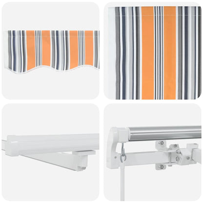 vidaXL Einziehbare Markise Mehrfarbig 300 x 250 cm Stoff und Stahl