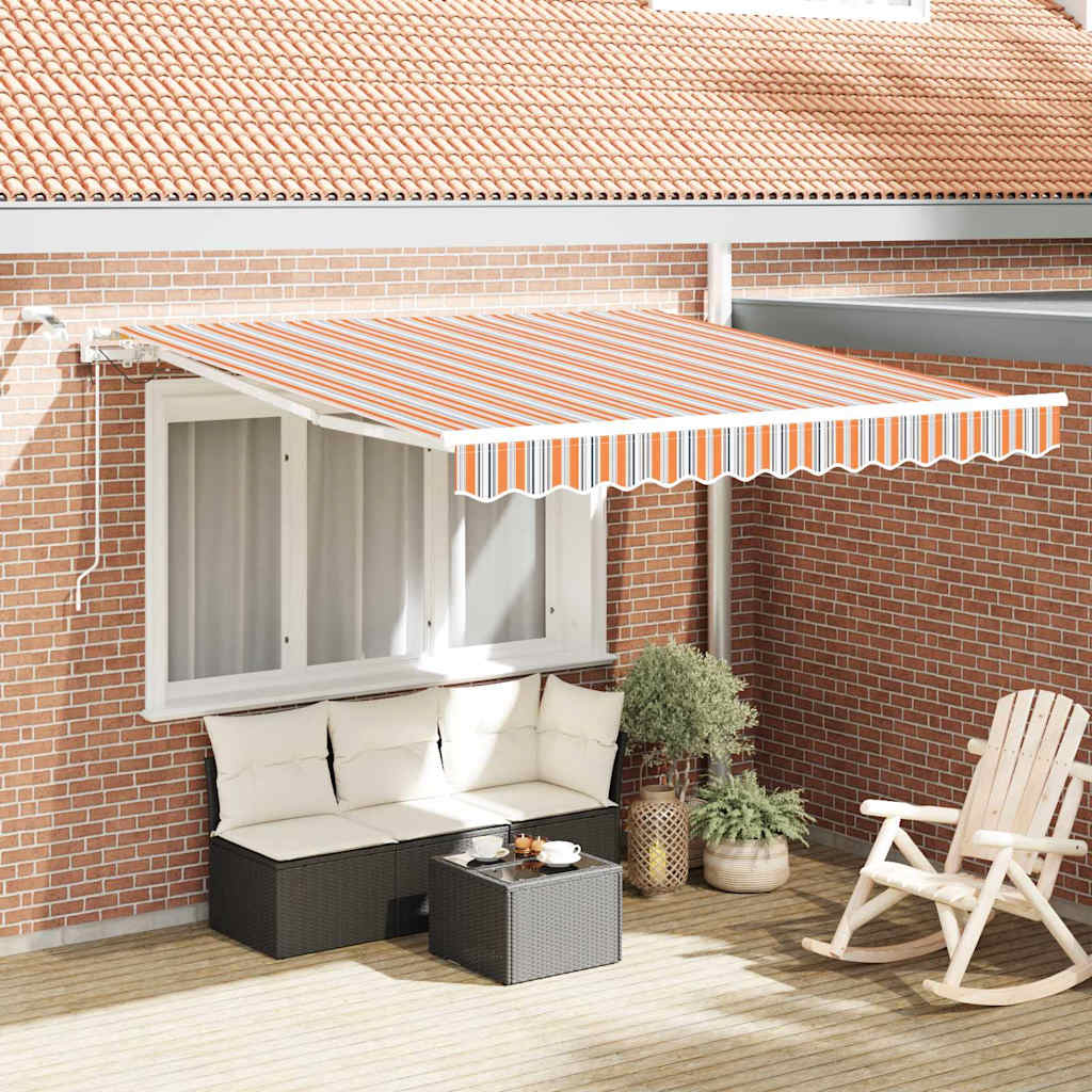 vidaXL Einziehbare Markise Mehrfarbig 300 x 250 cm