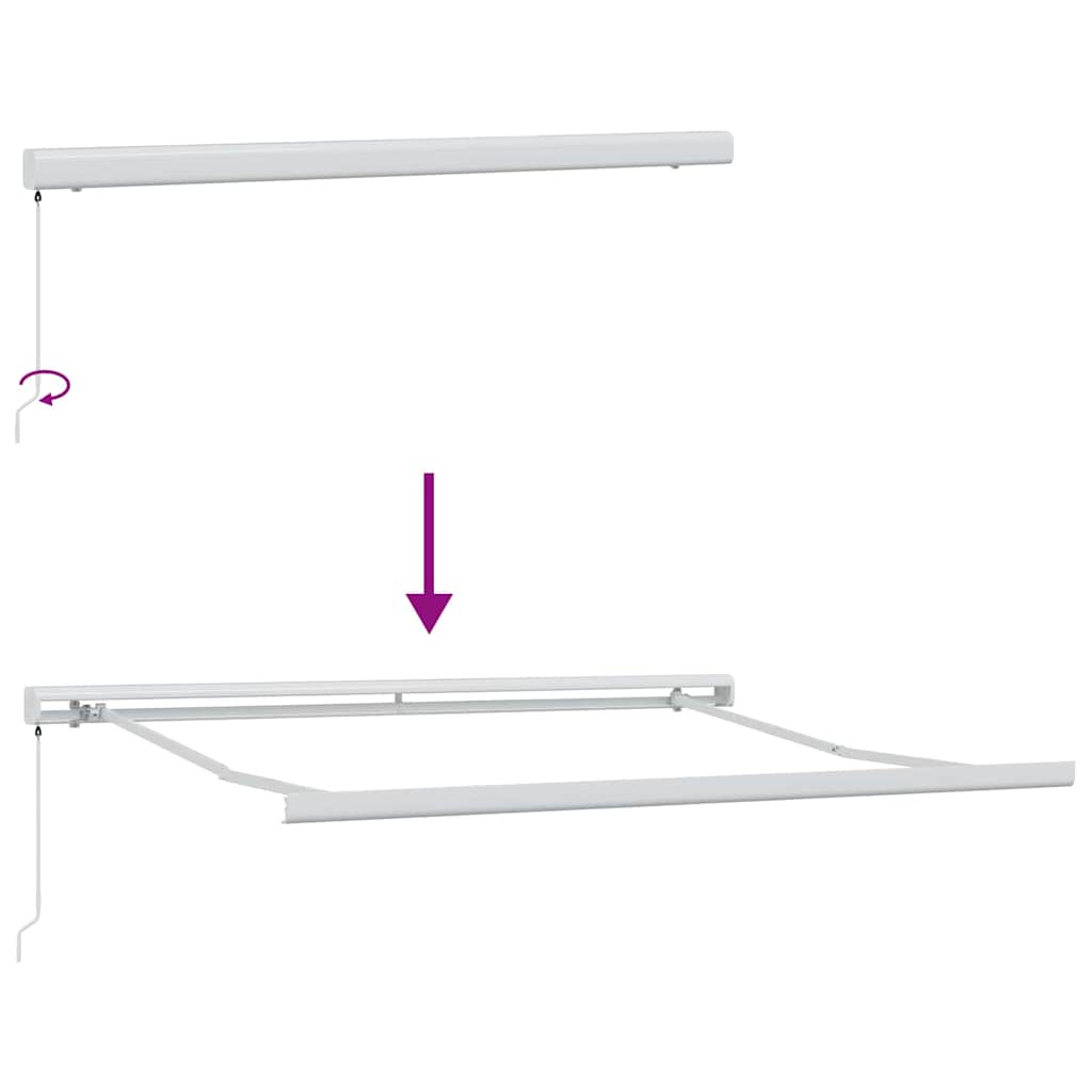 vidaXL Einziehbare Markise Mehrfarbig 300 x 250 cm Stoff und Metall