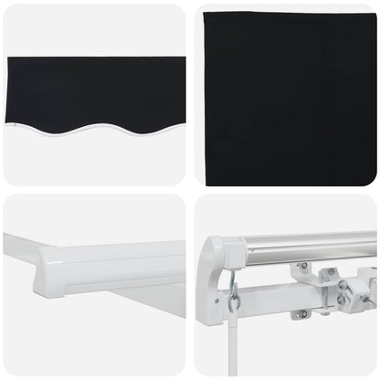 vidaXL Markise Schwarz 300 x 250 x 165 cm Polyester
