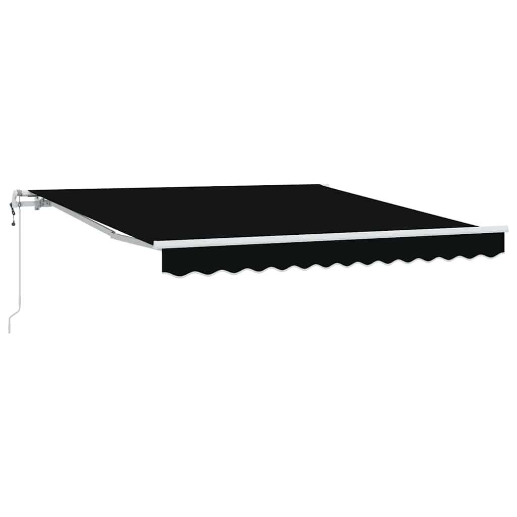 vidaXL Einziehbare Markise Schwarz 300 x 250 cm Stoff