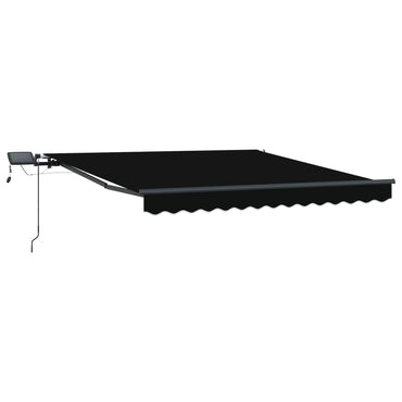 vidaXL Einziehbare Markise Schwarz 300 x 250 cm Stoff