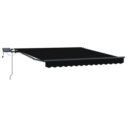 vidaXL Einziehbare Markise Schwarz 300 x 250 cm Stoff