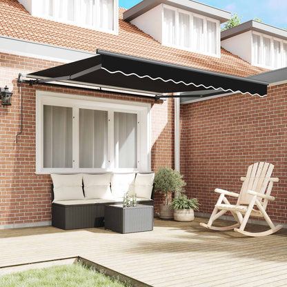 vidaXL Einziehbare Markise Schwarz 300 x 250 cm Stoff und Aluminium