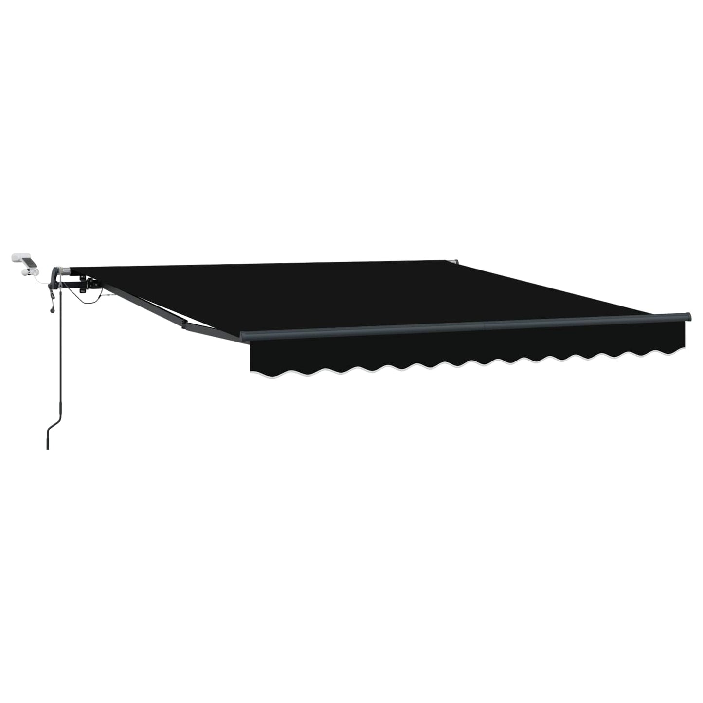 vidaXL Einziehbare Markise mit Schwarz 300 x 250 cm Stoff