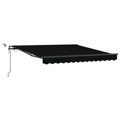vidaXL Einziehbare Markise mit Schwarz 300 x 250 cm Stoff