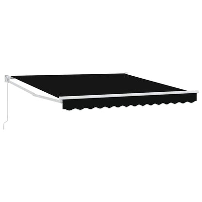 vidaXL Markise Schwarz 3 x 2,5 m Polyester und Metall
