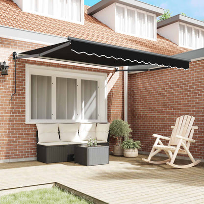 vidaXL Markise Schwarz 3 x 2,5 m Polyester und Metall