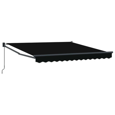 vidaXL Markise Schwarz 3 x 2,5 m Polyester und Metall