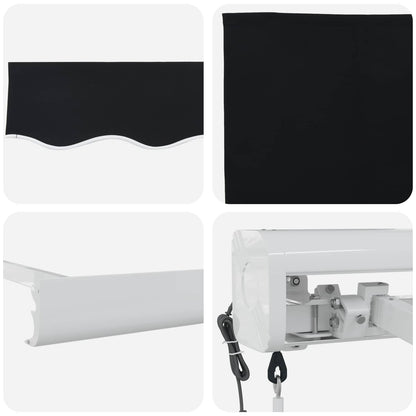 vidaXL Markise Schwarz 300 x 250 x 165 cm Polyester und Aluminium