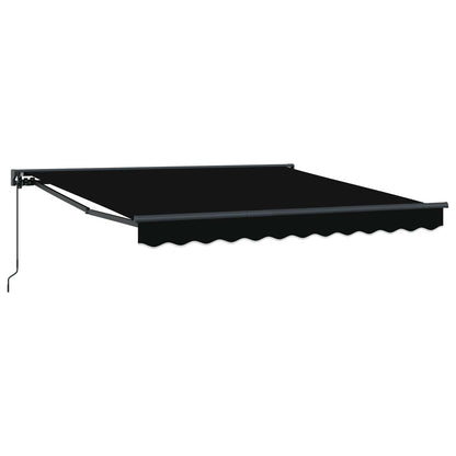 vidaXL Einziehbare Markise Schwarz 300 x 250 cm Polyester und Metall