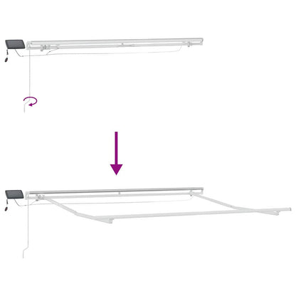 vidaXL Einziehbare Markise mit Beige 300 x 250 cm Stoff