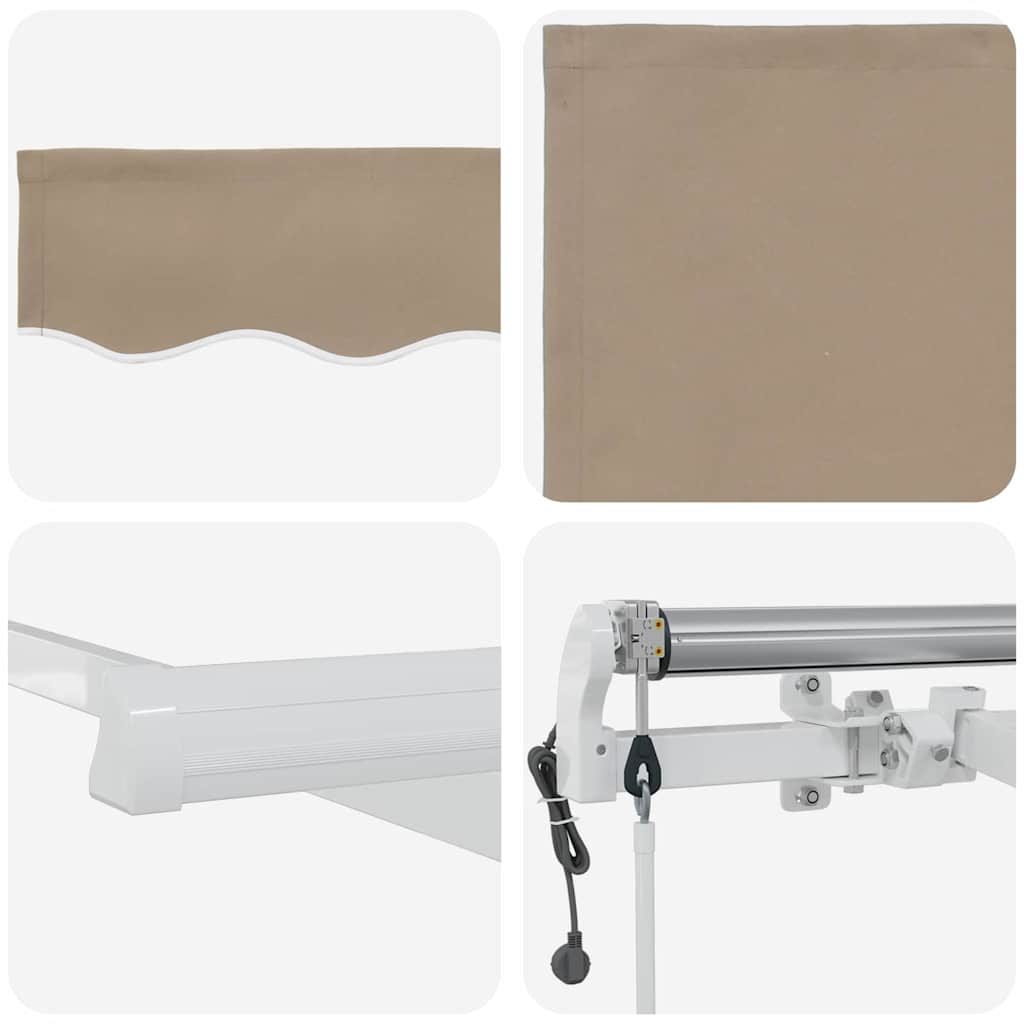 vidaXL Einziehbare Markise Beige 300 x 250 cm Stoff