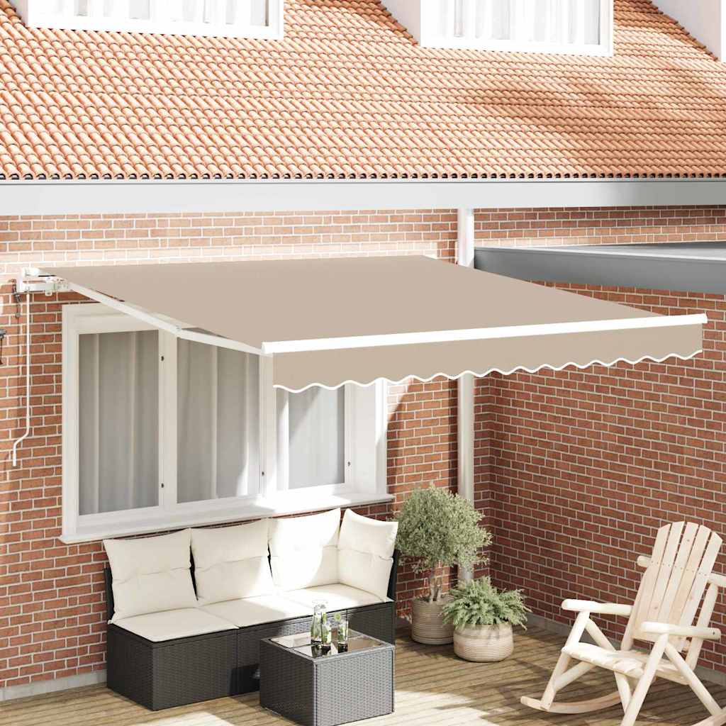 vidaXL Einziehbare Markise Beige 300 x 250 cm Stoff