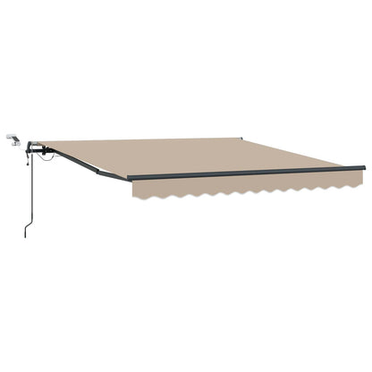 vidaXL Einziehbare Markise mit Beige 300 x 250 cm Stoff