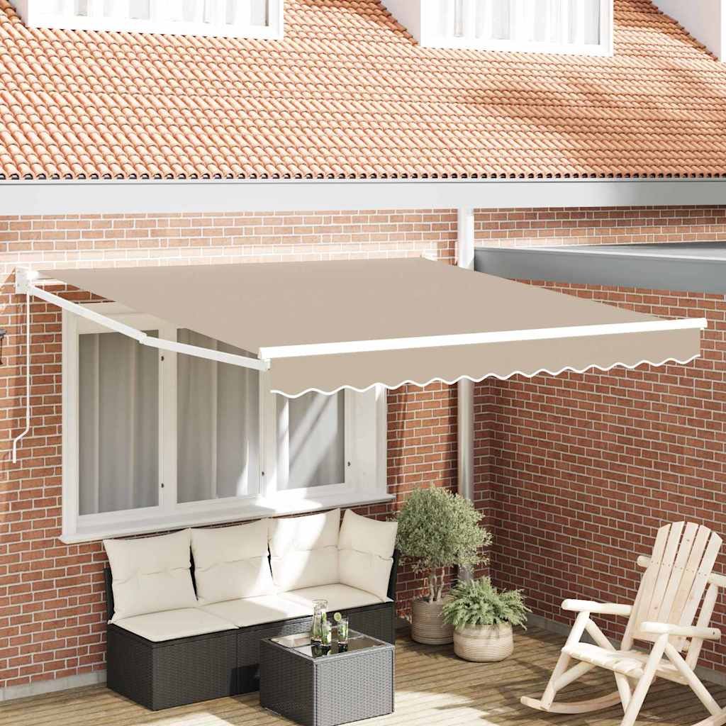 vidaXL Markise Beige 3 x 2,5 m Polyester und Metall