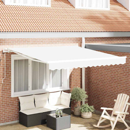 vidaXL Einziehbare Markise Weiß 300 x 250 cm Stoff