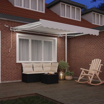 vidaXL Einziehbare Markise Weiß 300 x 250 cm Polyester und Metall