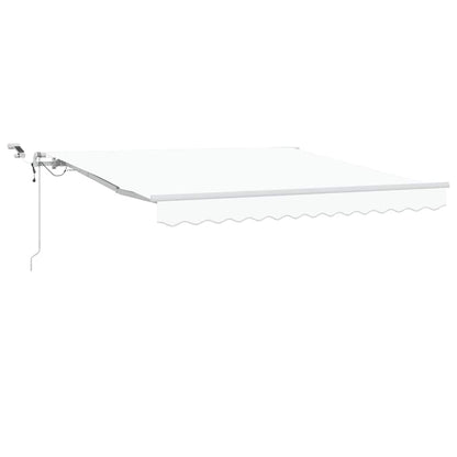 vidaXL Einziehbare Markise Weiß 300 x 250 cm Polyester und Metall