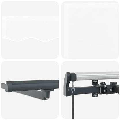 vidaXL Einziehbare Markise Weiß 300 x 250 cm Stoff