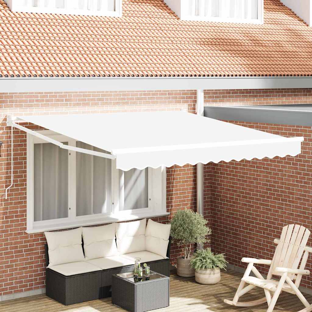 vidaXL Markise Weiß 3 x 2,5 m Polyester und Metall