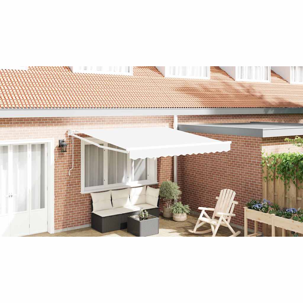 vidaXL Markise Weiß 3 x 2,5 m Polyester und Metall