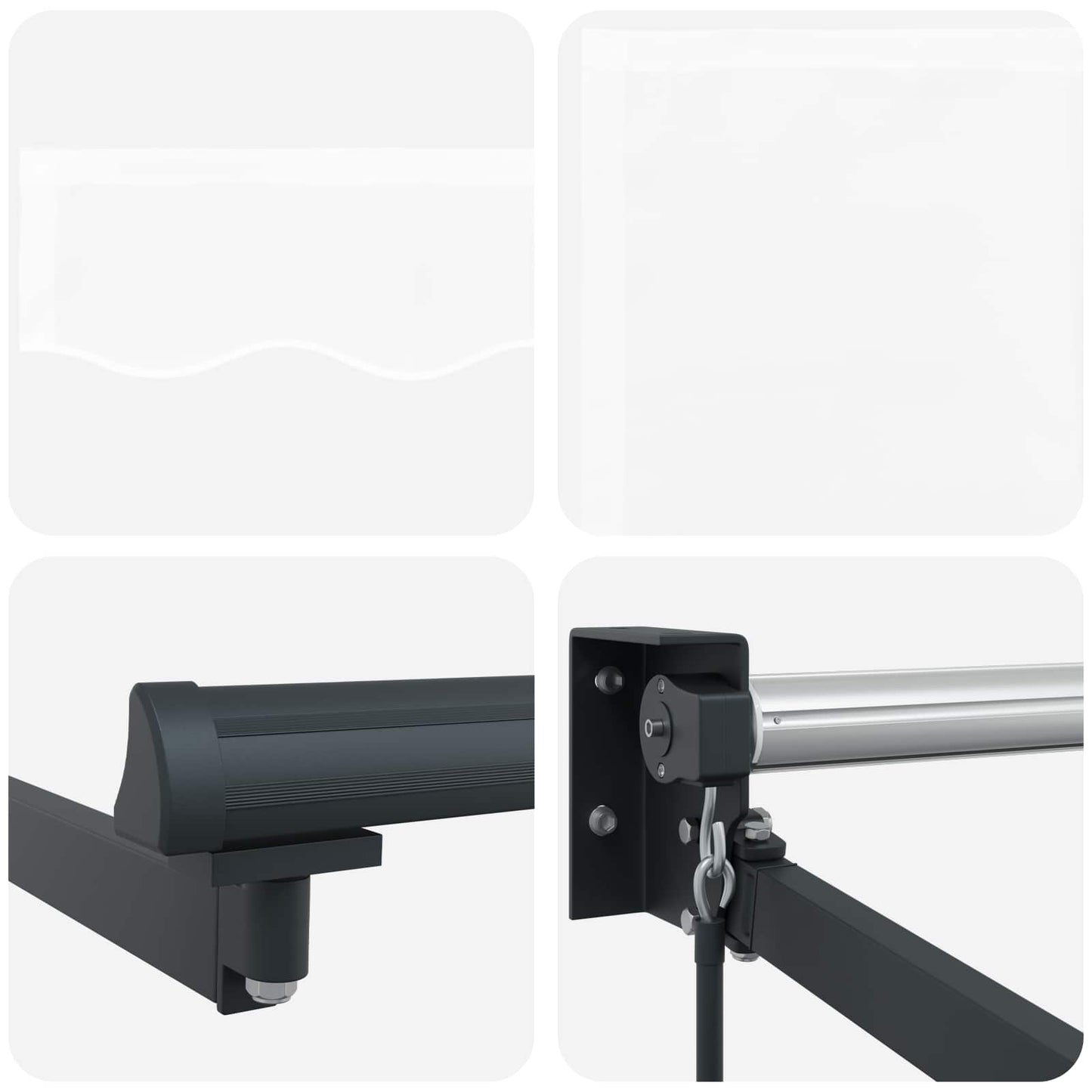 vidaXL Markise Weiß 3 x 2,5 m Polyester und Metall