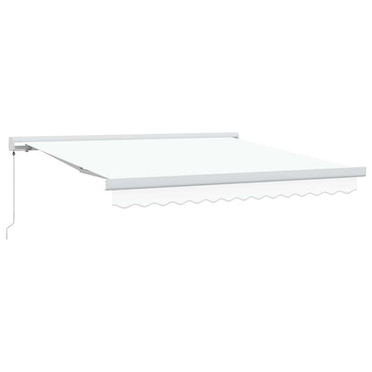 vidaXL Einziehbare Markise Weiß 300 x 250 cm Stoff und Metall