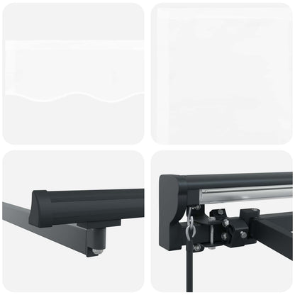 vidaXL Einziehbare Markise Weiß 300 x 250 cm Polyester und Metall