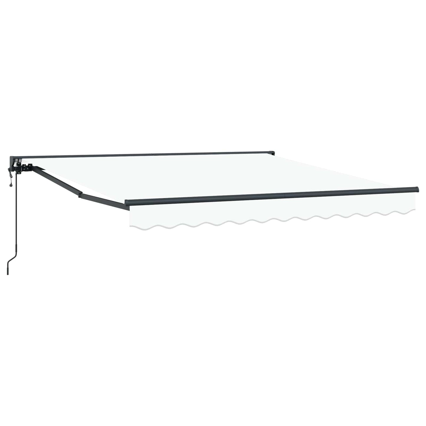 vidaXL Einziehbare Markise Weiß 300 x 250 cm Polyester und Metall