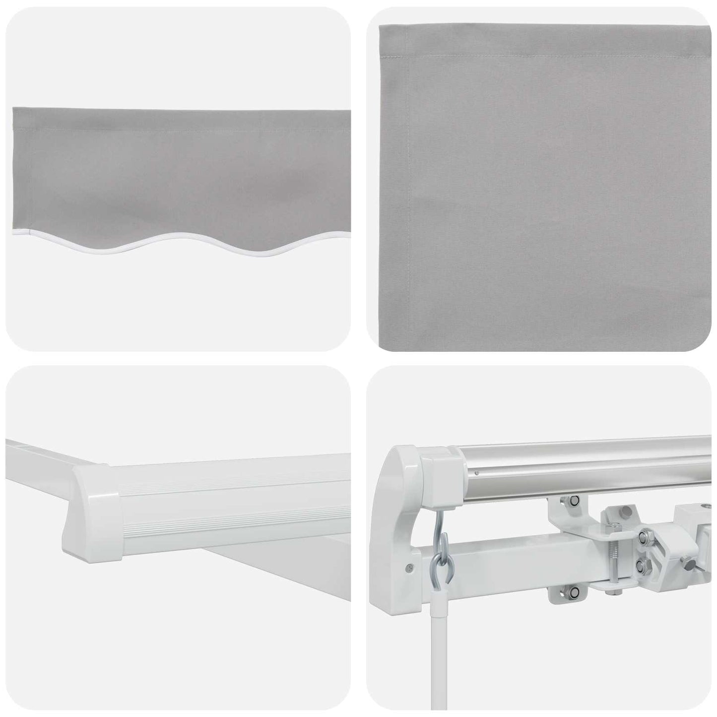 vidaXL Markise Hellgrau 300 x 250 x 165 cm Polyester