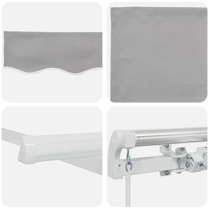 vidaXL Markise Hellgrau 300 x 250 x 165 cm Polyester