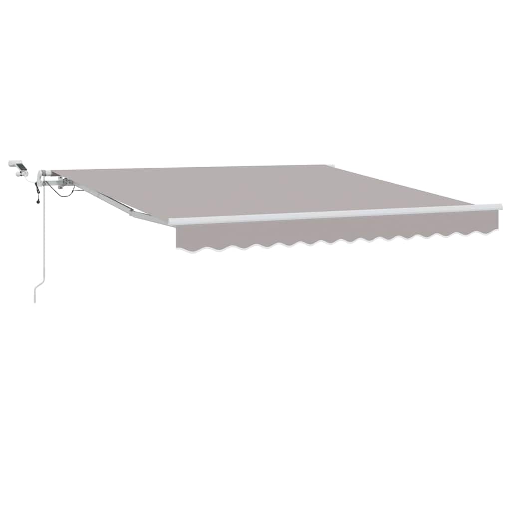 vidaXL Einziehbare Markise Hellgrau 300 x 250 cm Polyester und Metall