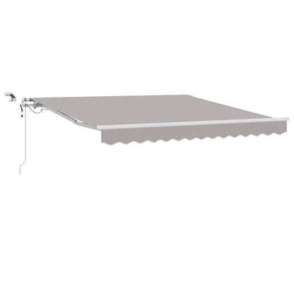 vidaXL Einziehbare Markise Hellgrau 300 x 250 cm Polyester und Metall