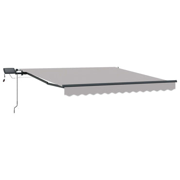 vidaXL Einziehbare Markise Hellgrau 300 x 250 cm Stoff