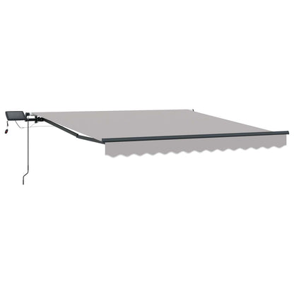 vidaXL Einziehbare Markise Hellgrau 300 x 250 cm Stoff