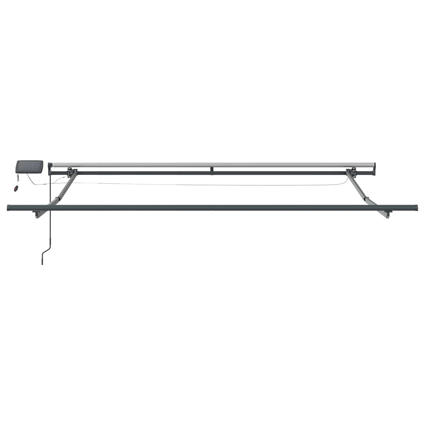 vidaXL Einziehbare Markise Hellgrau 300 x 250 cm Stoff